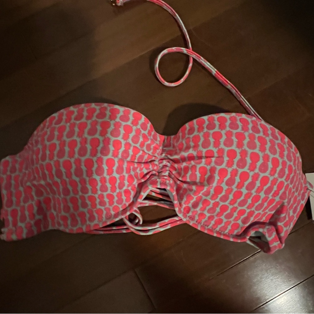 Pink Patterned Women's Swim Top